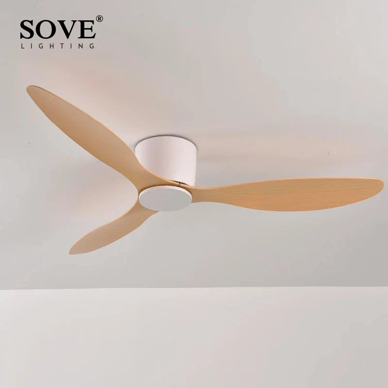 SOVE moderne noir blanc plancher bas moteur à courant continu 30W ventilateurs de plafond avec télécommande ventilateur de plafond Simple sans lumière ventilateur de maison 220V - Image 13