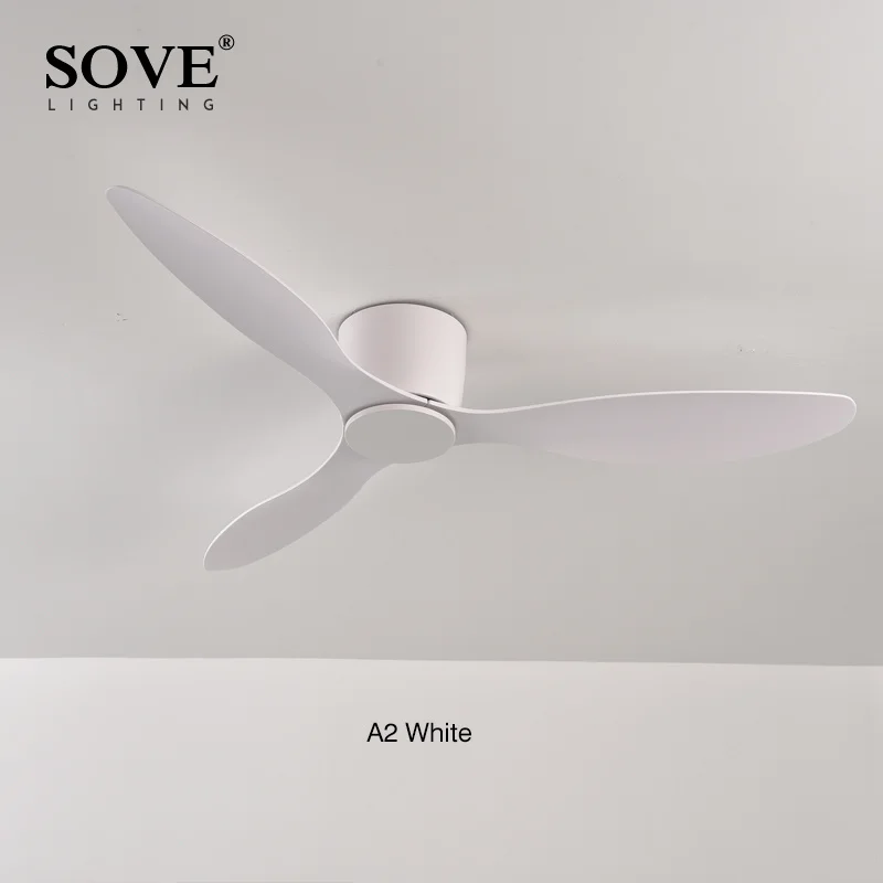 SOVE ventilateur de plafond blanc plancher bas Ultra mince 17 cm DC ventilateur de plafond avec télécommande ventilateurs de plafond simples sans lumière 220 V - Image 11