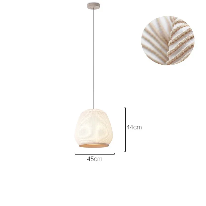 Spanish Designer Pendant Lamp Fabric Chandelier Suspension Hanging Light - Image 8