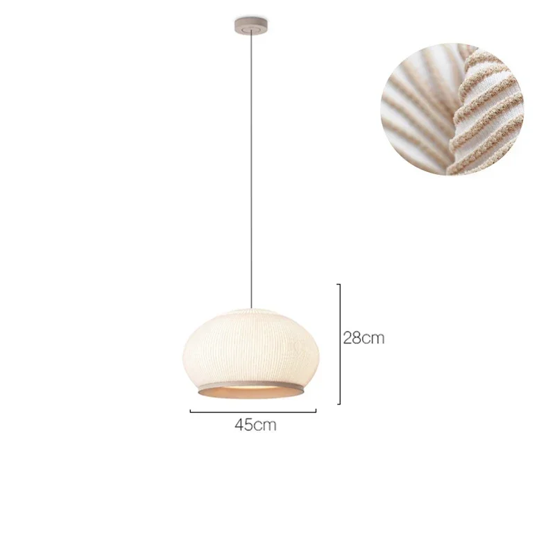 Spanish Designer Pendant Lamp Fabric Chandelier Suspension Hanging Light - Image 9