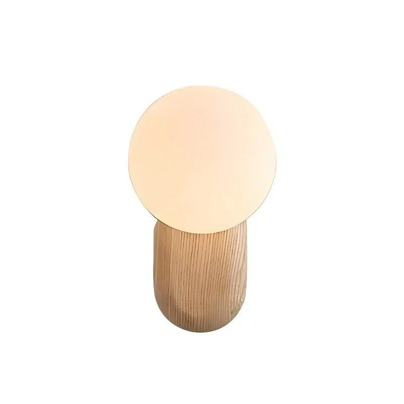 Spherical Glass Walnut Wood, Modern Wabi-Sabi Minimalist Style, Wall Sconce Light for Living Room, Dining Room, Bedroom, Study - Image 6