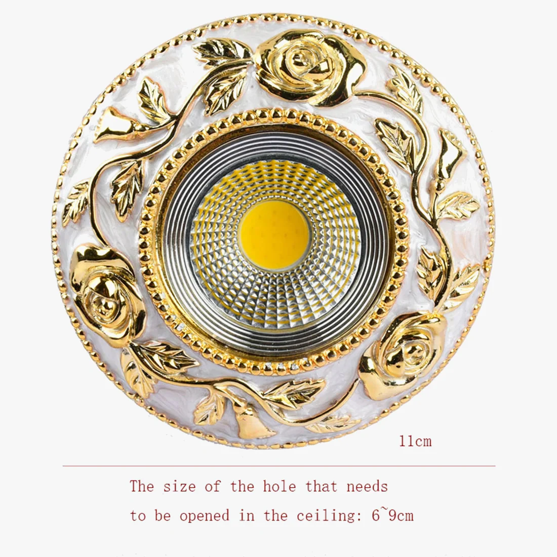 spot encastrable à led motif rose dorée style européen pour intérieur - Image 6