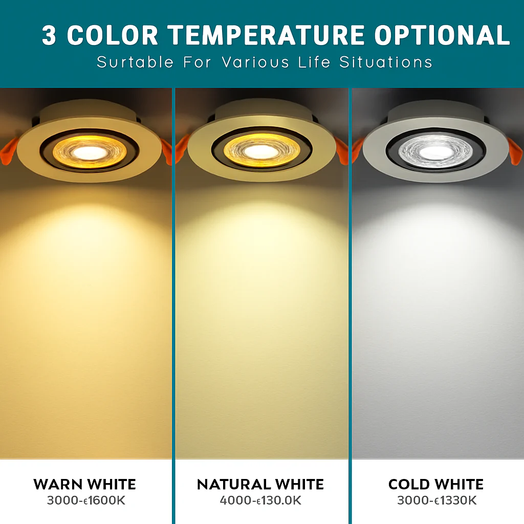 spot led encastrable rotatif 360 degrés pour intérieur - Image 4