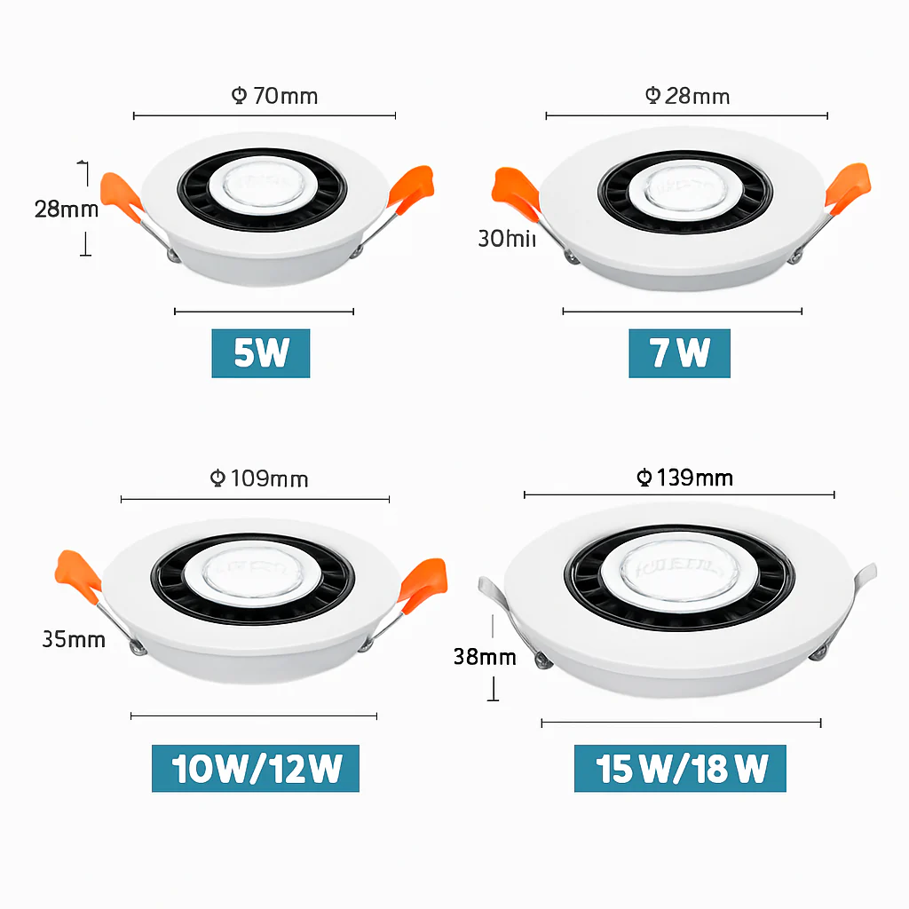 spot led encastrable rotatif 360 degrés pour intérieur - Image 6