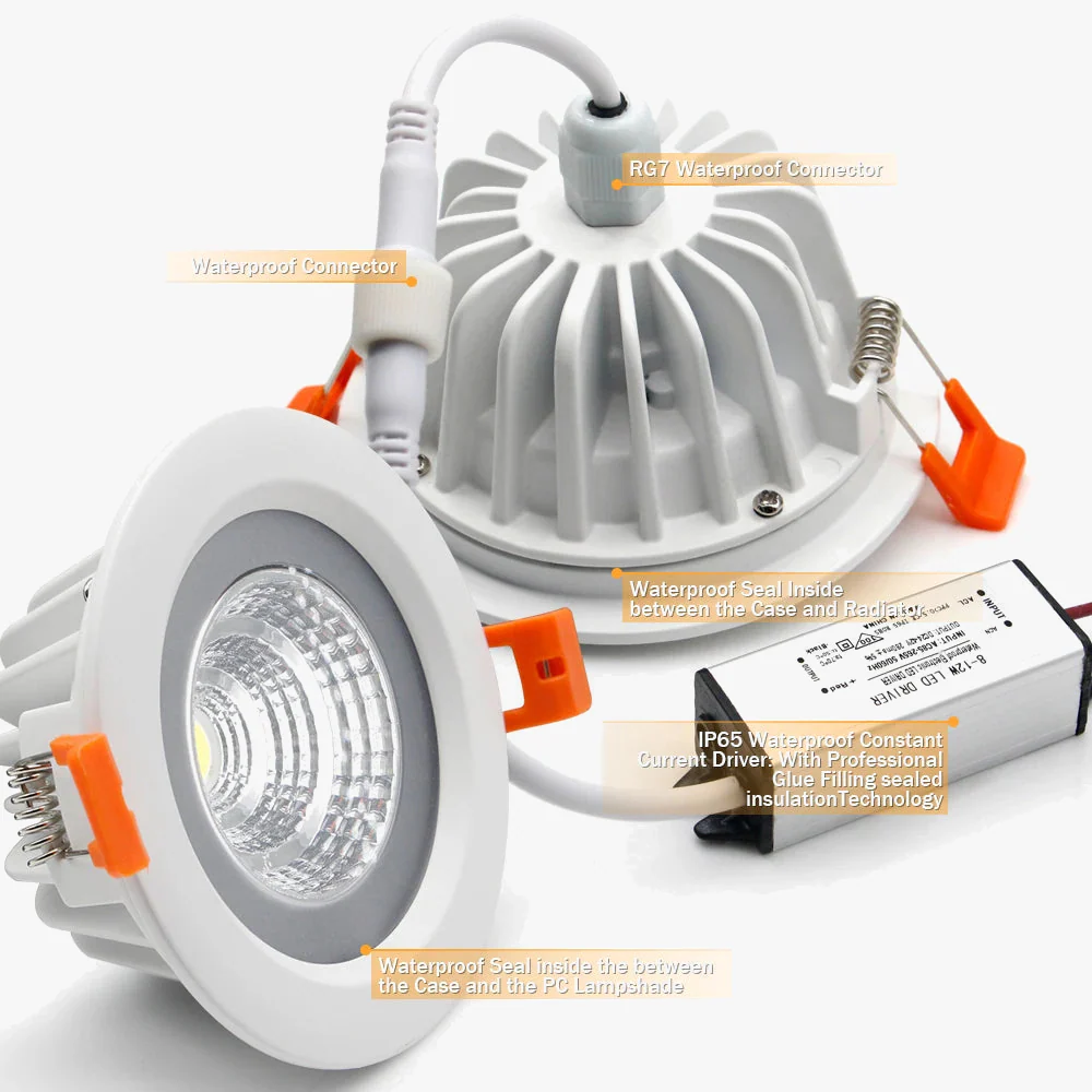 spot led encastré étanche pour extérieur et salle de bain - Image 5