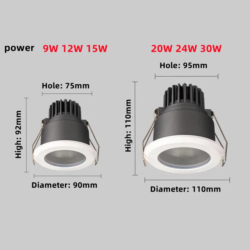 spot led rond étanche en aluminium pour éclairage intérieur extérieur - Image 5
