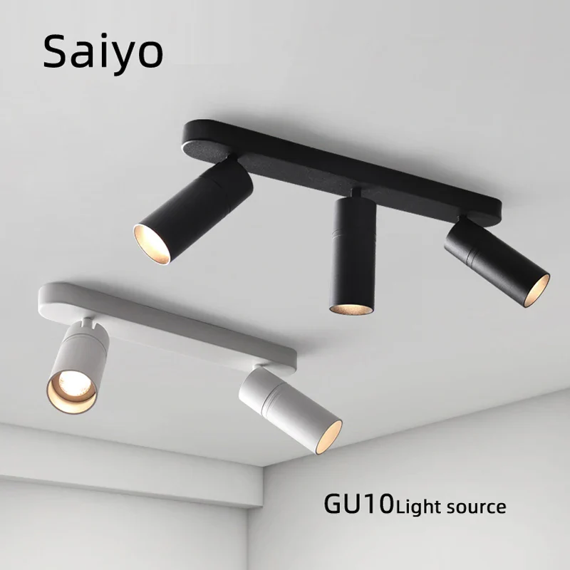 spot led gu10 mr16 montage aluminium rail lumineux