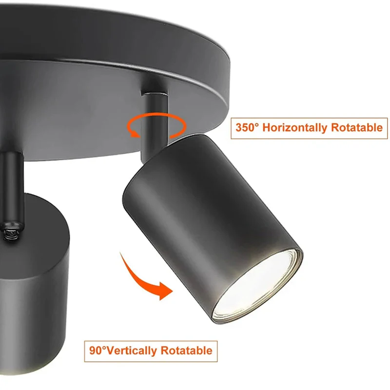 spot led sur rail gu10 à 3 têtes pour éclairage intérieur - Image 4