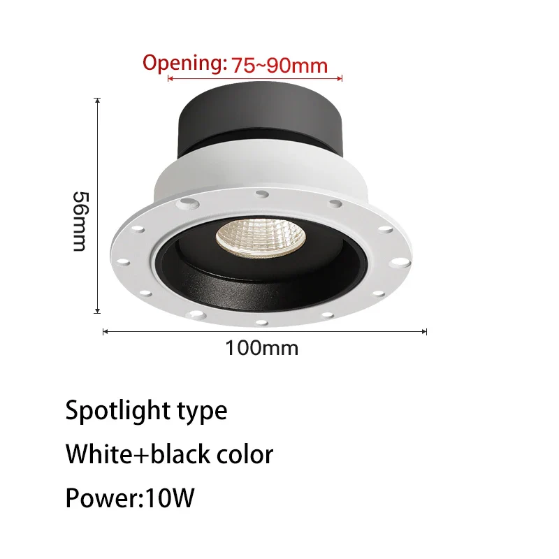spot lumineux led rond ultra fin sans cadre anti-éblouissement pour maison - Image 15