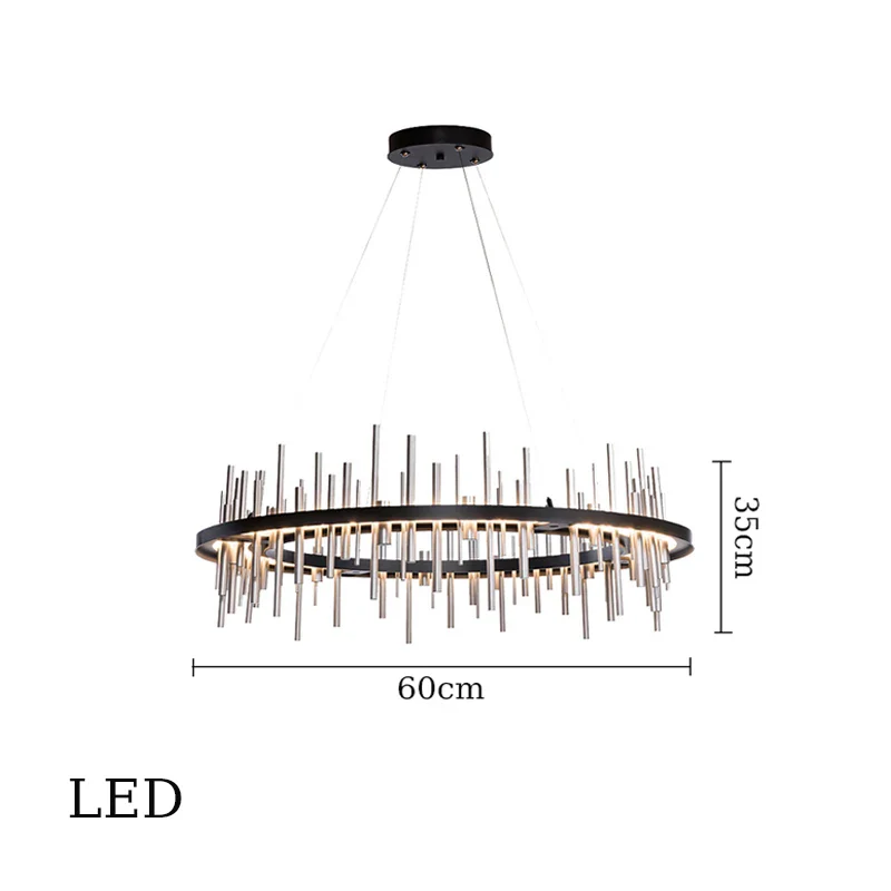 suspension à led en acier inoxydable pour décoration intérieure - Image 11