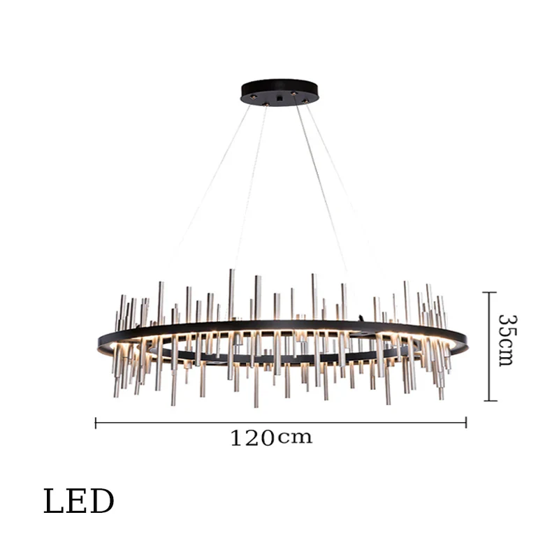 suspension à led en acier inoxydable pour décoration intérieure - Image 12