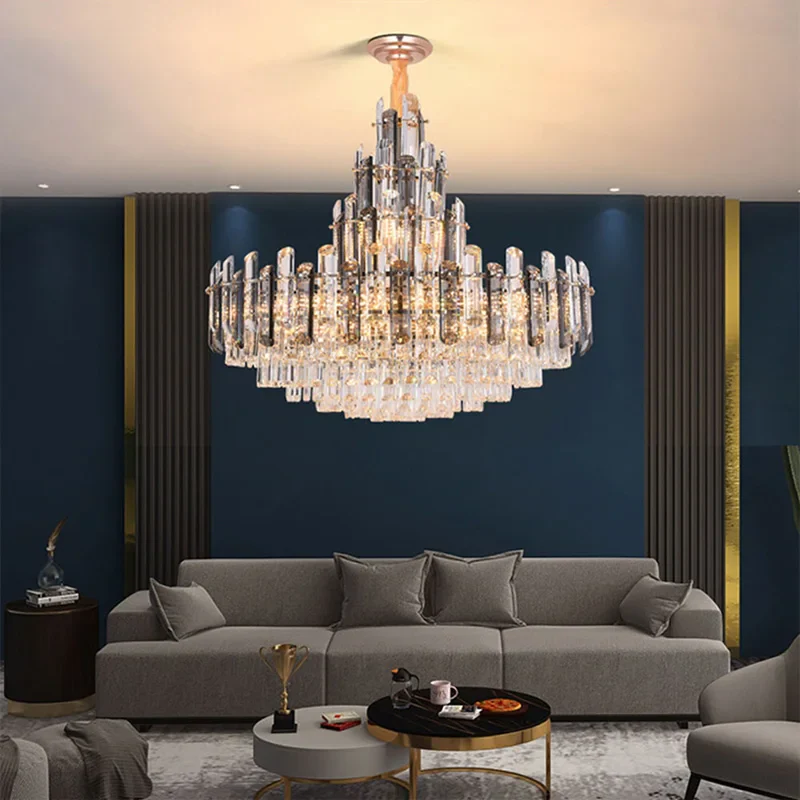 suspension à led en cristal design luxueux avec variateur d'intensité - Image 2