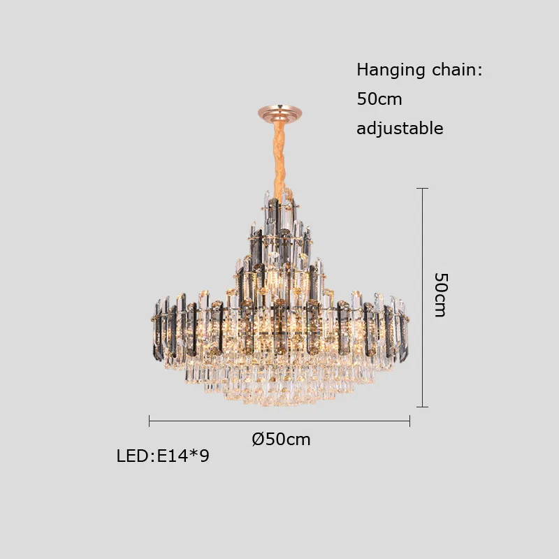 suspension à led en cristal design luxueux avec variateur d'intensité - Image 9