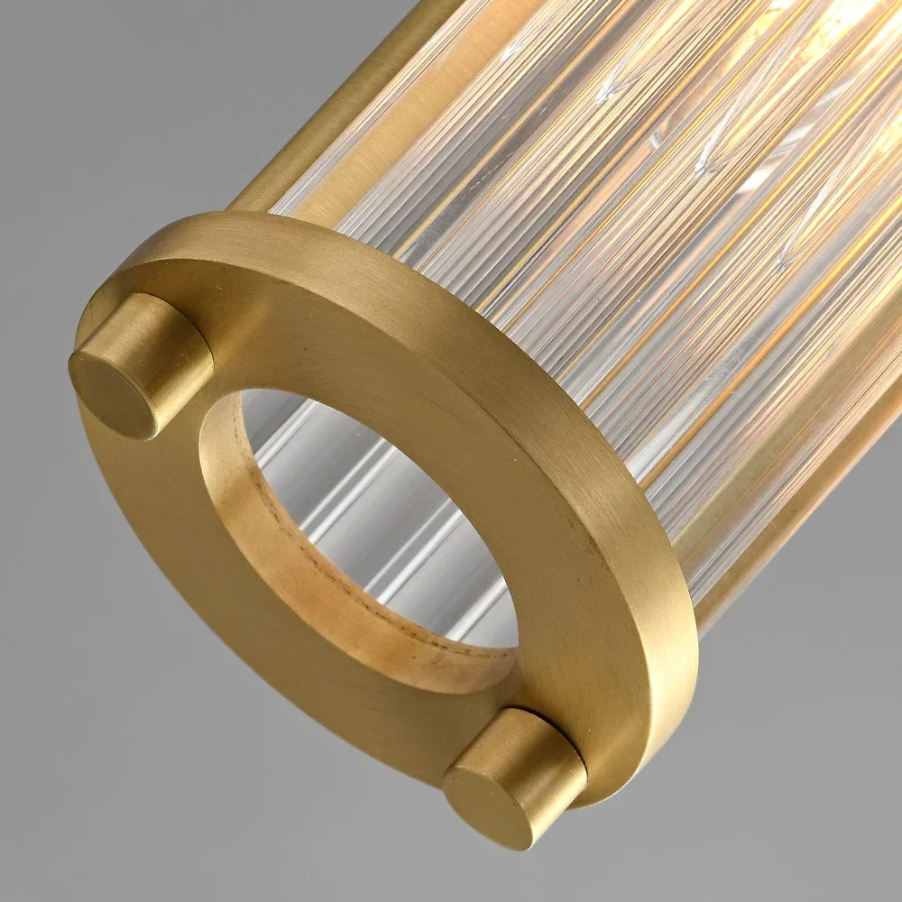 suspension à led en cuivre avec abat-jour en verre réglable - Image 4