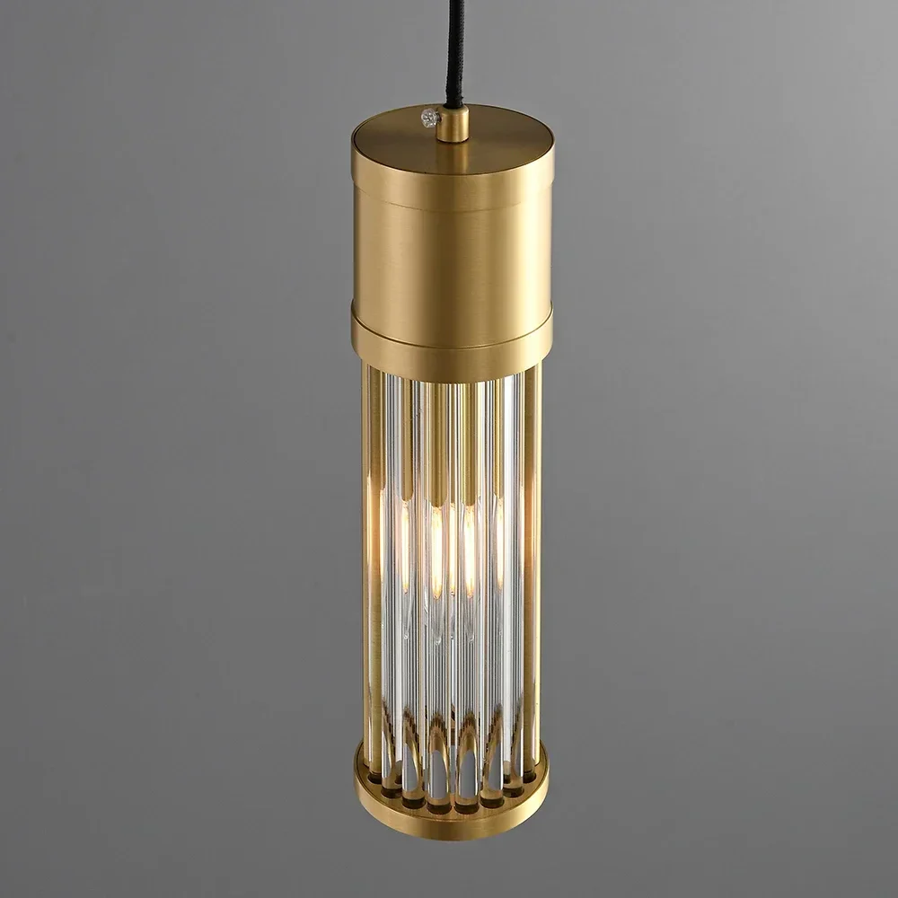 suspension à led en cuivre avec abat-jour en verre réglable - Image 5