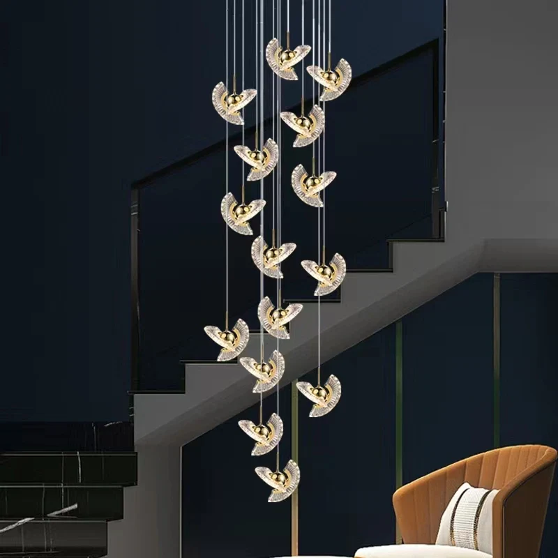 suspension à led pour escalier design créatif et rotatif - Image 4