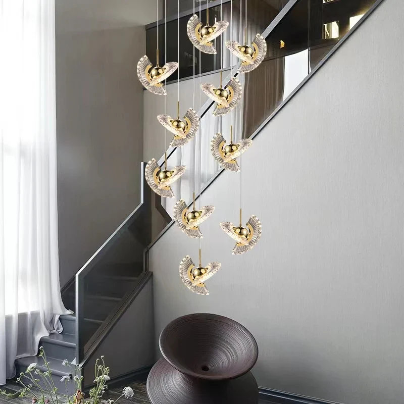 suspension à led pour escalier design créatif et rotatif - Image 5
