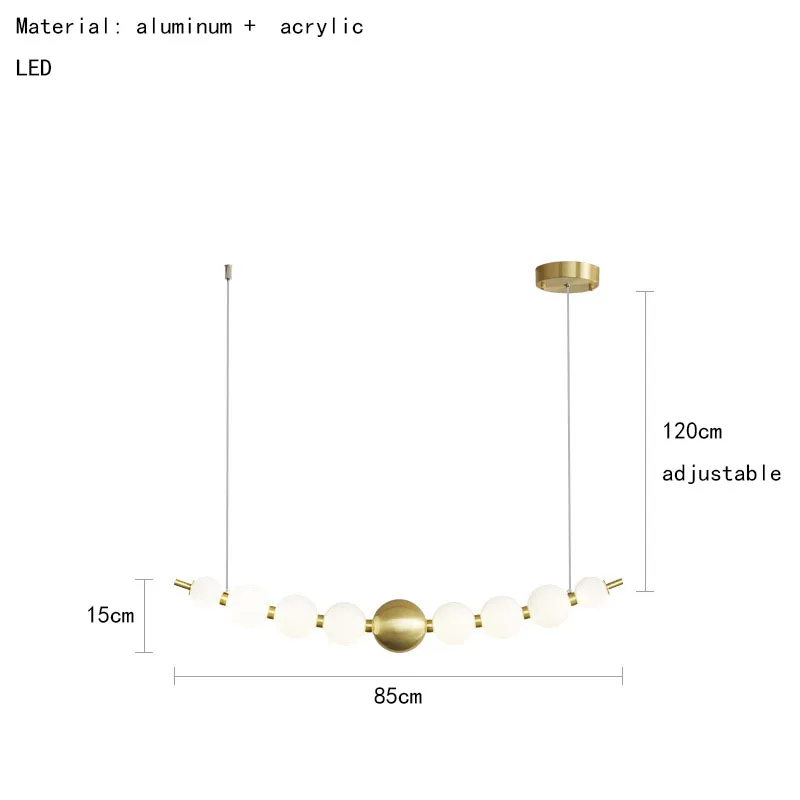 suspension à led ronde en laiton réglable pour divers espaces - Image 11