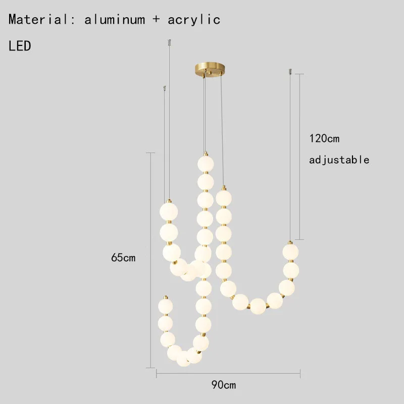 suspension à led ronde en laiton réglable pour divers espaces - Image 13