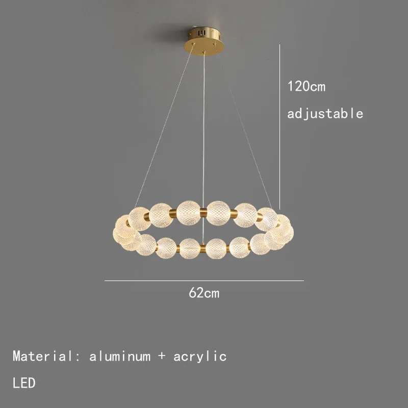 suspension à led ronde en laiton réglable pour divers espaces - Image 15