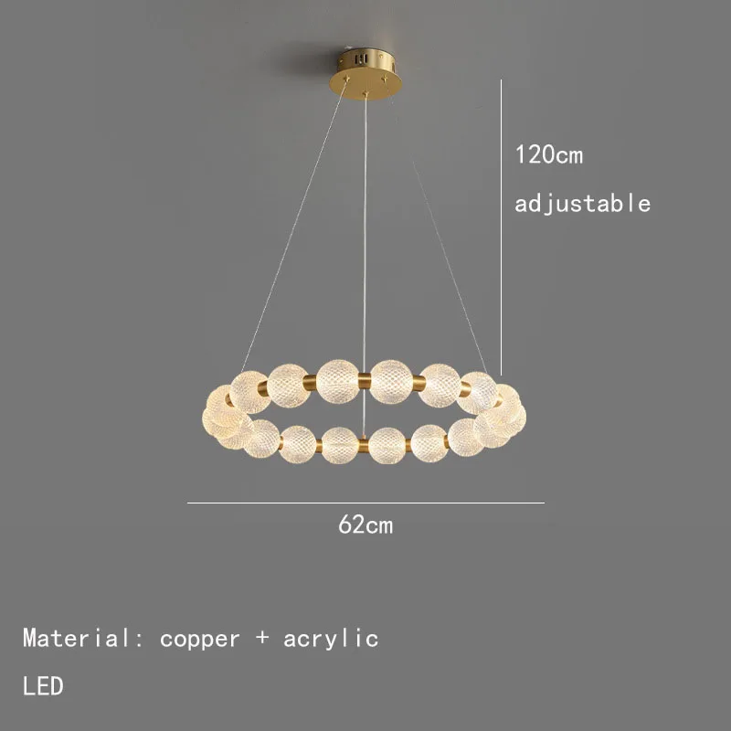 suspension à led ronde en laiton réglable pour divers espaces - Image 17