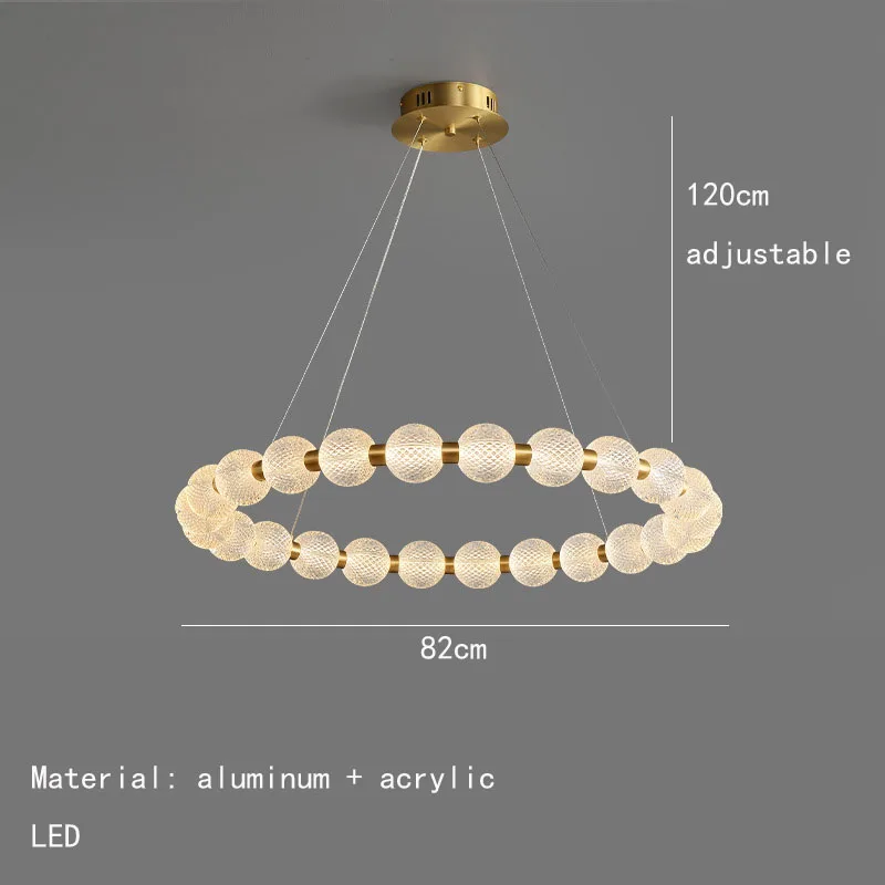 suspension à led ronde en laiton réglable pour divers espaces - Image 18