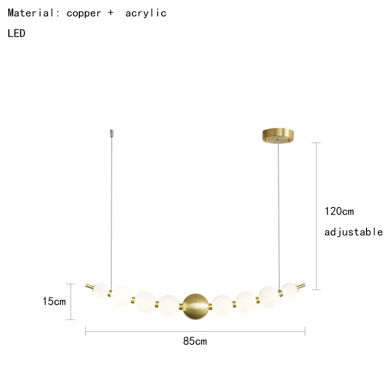 suspension à led ronde en laiton réglable pour divers espaces - Image 19