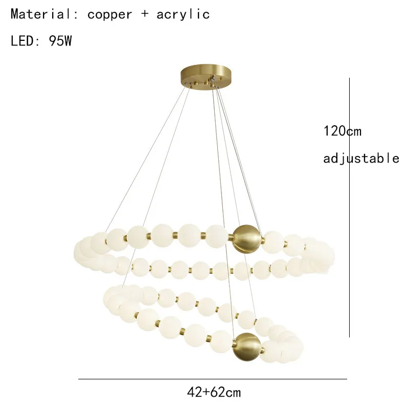 suspension à led ronde en laiton réglable pour divers espaces - Image 22