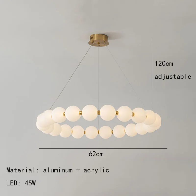 suspension à led ronde en laiton réglable pour divers espaces - Image 26