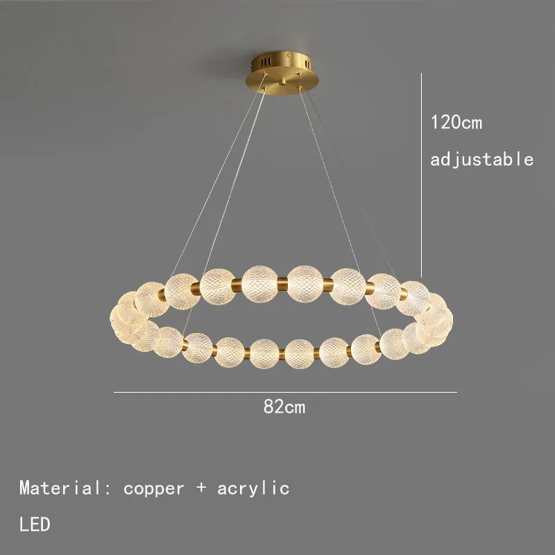 suspension à led ronde en laiton réglable pour divers espaces - Image 27