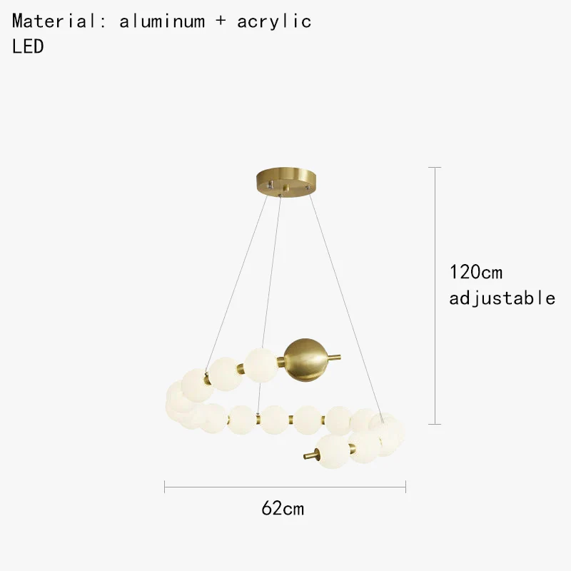 suspension à led ronde en laiton réglable pour divers espaces - Image 9