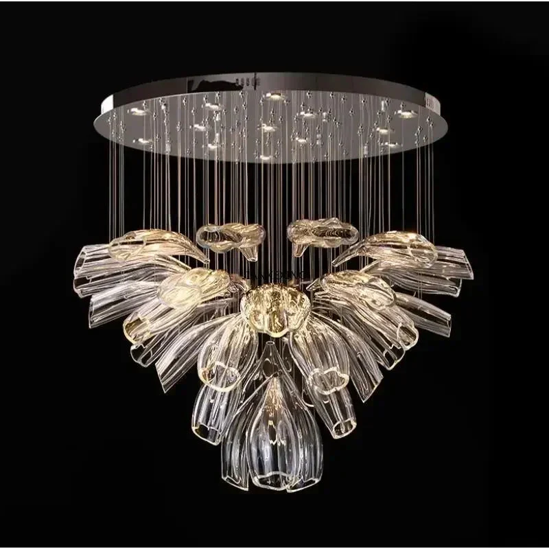 suspension art déco en verre pour intérieur moderne et élégant