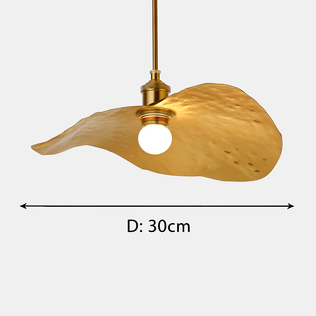 suspension artisanale martelée en forme de fleur lotus - Image 10