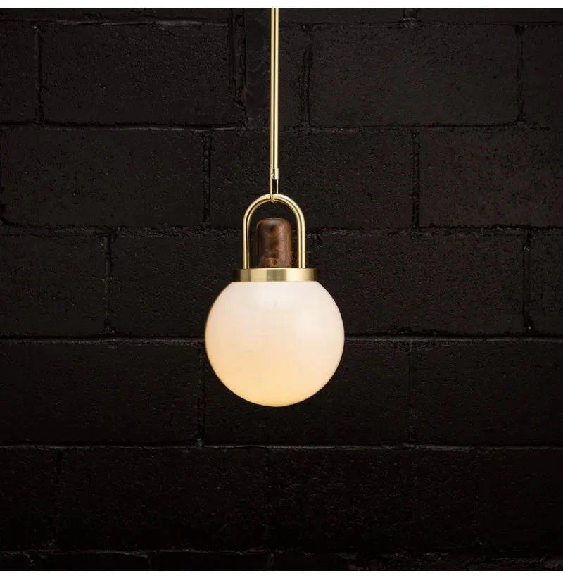 suspension boule de verre design nordique led moderne - Image 3