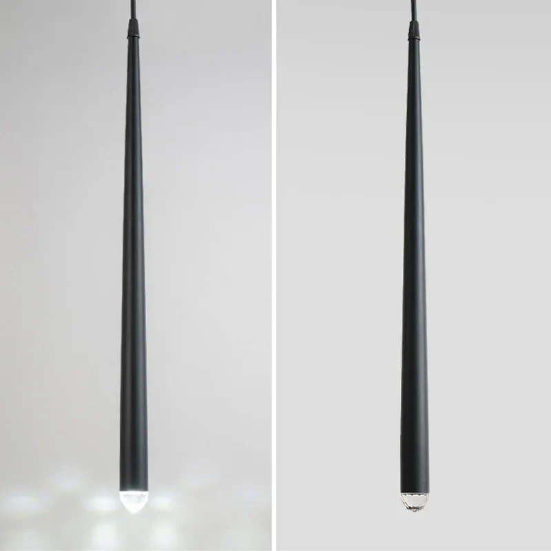 suspension conique en tube long en acrylique et cuivre pour bar et magasin - Image 8
