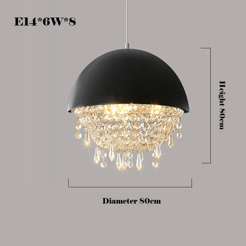 suspension créative en cristal hémisphère pour intérieur élégant - Image 10