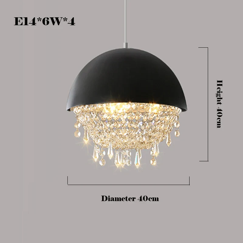 suspension créative en cristal hémisphère pour intérieur élégant - Image 11