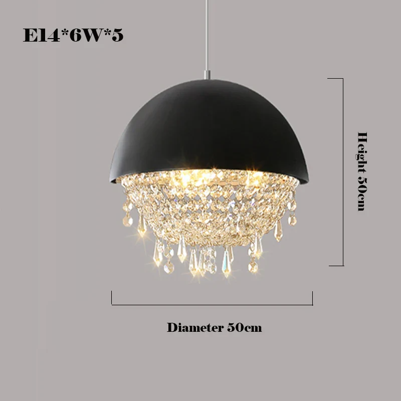 suspension créative en cristal hémisphère pour intérieur élégant - Image 18