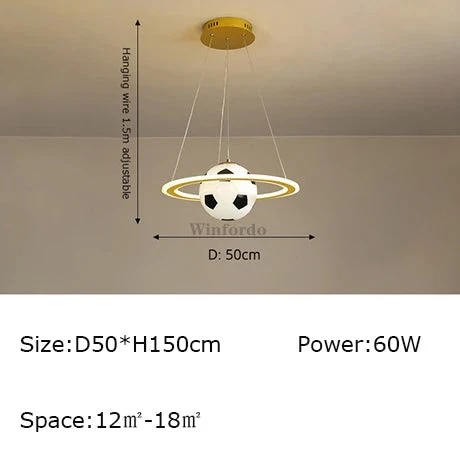 suspension créative terre lune football design original - Image 9