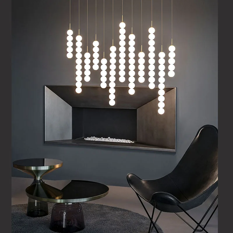 suspension design art deco en verre doré et chromé - Image 6