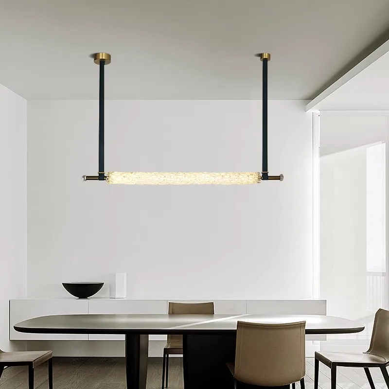 suspension design en cristal naturel avec ceinture en cuir - Image 5
