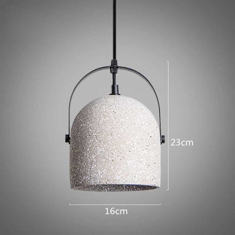 suspension en béton design abat-jour terrazzo style industriel créatif - Image 8