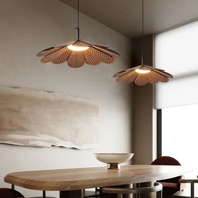 suspension en bois coréen forme de pétale pour intérieur élégant - Image 2