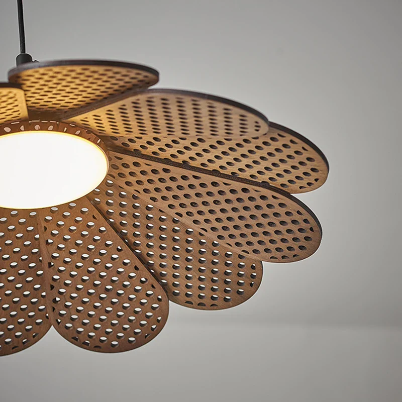 suspension en bois coréen forme de pétale pour intérieur élégant - Image 6