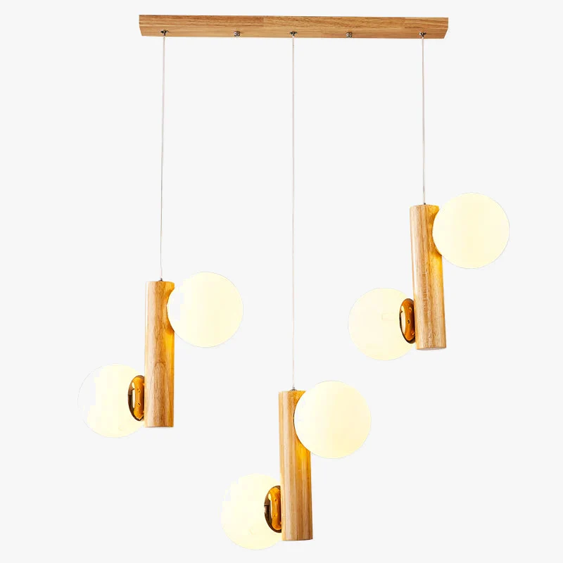 suspension en bois et verre pour restaurant moderne et créatif - Image 6