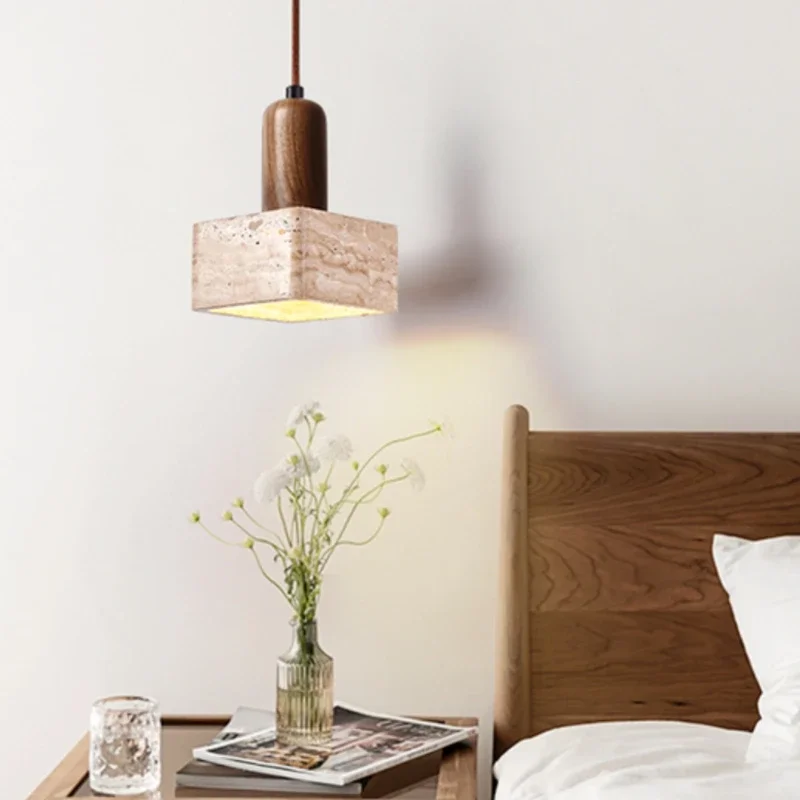 suspension en bois massif pour décoration intérieure créative rétro - Image 2