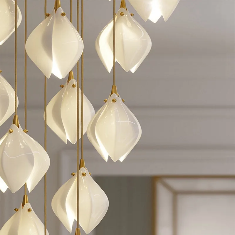 suspension en céramique nordique design fleur pour décoration intérieure - Image 2
