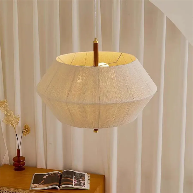 suspension en corde de chanvre et bois massif design wabi-sabi - Image 3