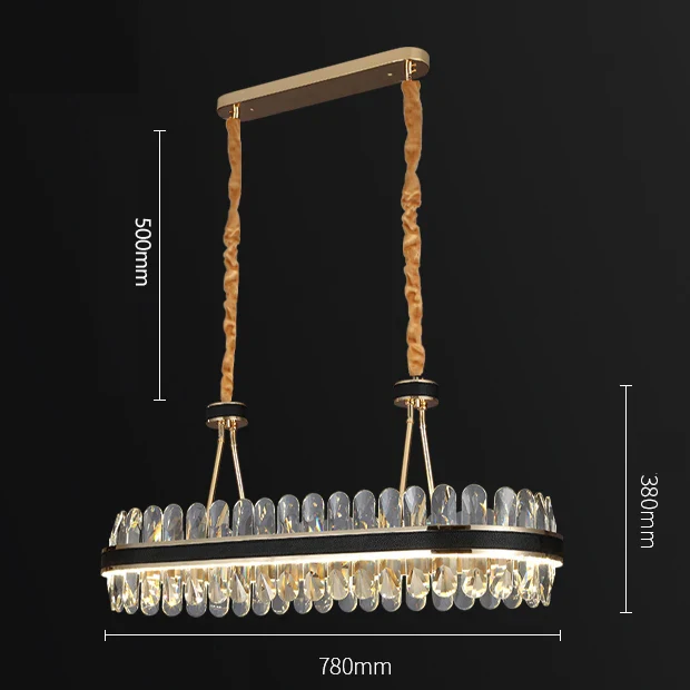 suspension en cristal et cuir pour éclairage moderne créatif de la maison - Image 12