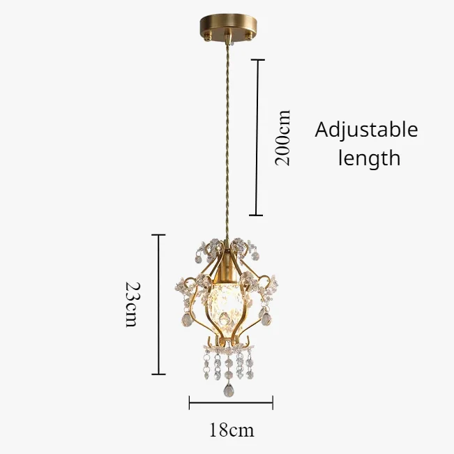suspension en cristal rétro doré pour décoration intérieure élégante - Image 7